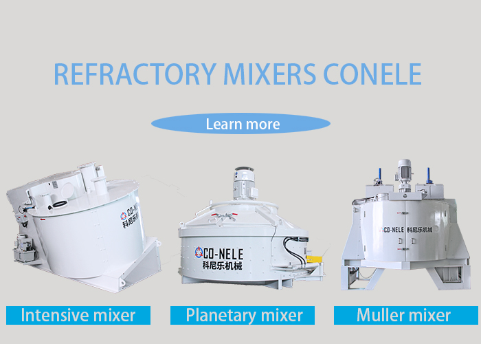 CONELE Refractory Mixers for Different Refractory Applications